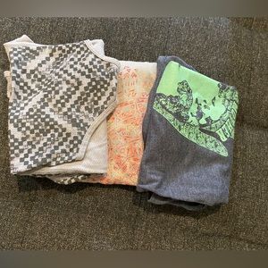Set of 3 cotton women’s shirts, XS, North Face & Columbia